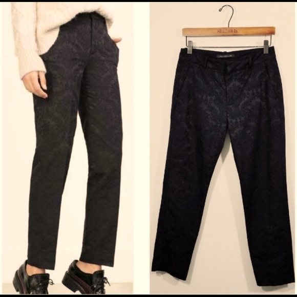 Zara Pants - Black Damascene Style Zara Capris